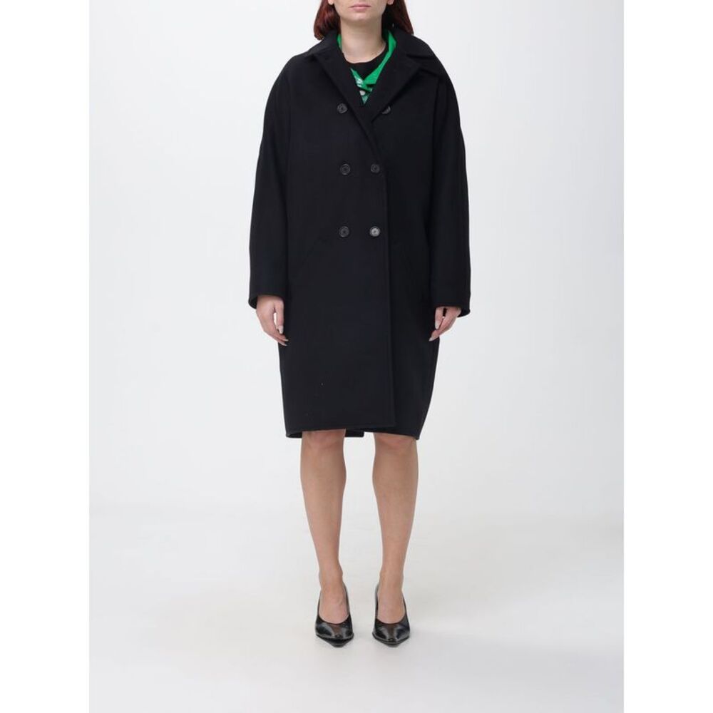 Courri¨Ges Double-Breasted Wool Coat With Lapels And Dropped Shoulders